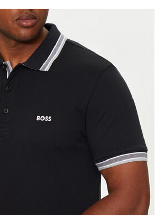 BOSS - Boss Polo Paddy 50469055 Czarny Regular Fit. Typ kołnierza: polo. Kolor: czarny. Materiał: bawełna