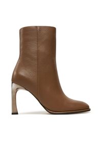 MICHAEL Michael Kors Botki Kelsea Leather Boot 40F4KLHE5L Brązowy. Kolor: brązowy. Materiał: skóra