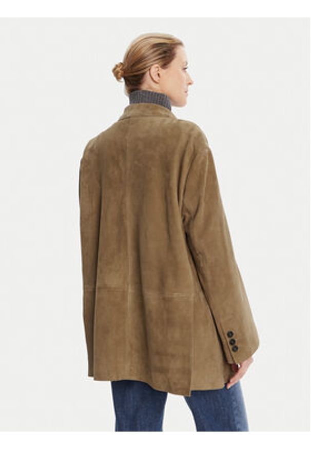 Weekend Max Mara Kurtka skórzana Rolanda 2525446071650 Brązowy Oversize. Kolor: brązowy. Materiał: skóra