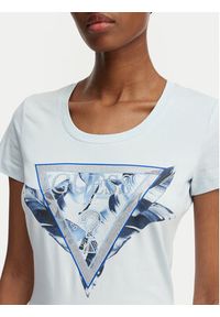 Guess T-Shirt W6GI11 K3026 Niebieski jasny Regular Fit. Kolor: niebieski. Materiał: bawełna #3