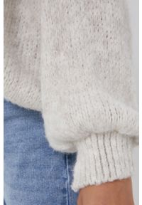 Answear Lab Sweter z domieszką wełny damski kolor kremowy ciepły. Okazja: na co dzień. Kolor: beżowy. Materiał: wełna. Długość rękawa: długi rękaw. Długość: długie. Styl: wakacyjny #3