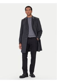 BOSS Płaszcz wełniany Hyde 50549187 Szary Slim Fit. Kolor: szary. Materiał: wełna #4