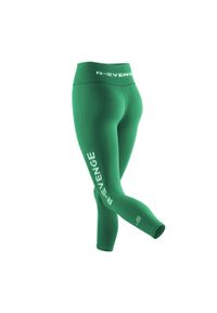 R-EVENGE - Legginsy techniczne fitness push-up damskie do biegania Q-Skin. Kolor: zielony. Materiał: elastan, poliamid. Sport: fitness