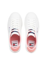 Tommy Jeans Sneakersy Tjw Cupsole Sneaker Ess EN0EN02508 Biały. Kolor: biały. Materiał: skóra