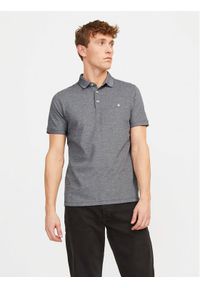 Jack & Jones - Jack&Jones Polo Paulos 12136668 Szary Slim Fit. Typ kołnierza: polo. Kolor: szary. Materiał: bawełna