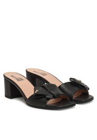 Love Moschino - LOVE MOSCHINO Klapki JA28115G0OIE0000 Czarny. Kolor: czarny. Materiał: skóra #6