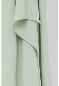 Answear Lab Sukienka kolor zielony maxi rozkloszowana. Kolor: turkusowy. Materiał: tkanina. Długość rękawa: krótki rękaw. Wzór: gładki. Typ sukienki: rozkloszowane. Styl: wakacyjny. Długość: maxi #2