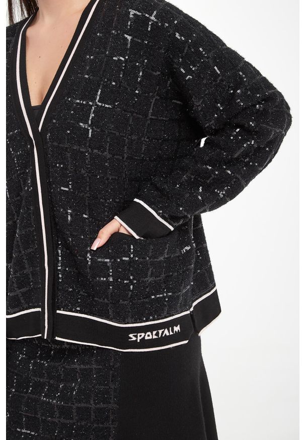 Sportalm - Kardigan damski z wełną SPORTALM. Materiał: wełna