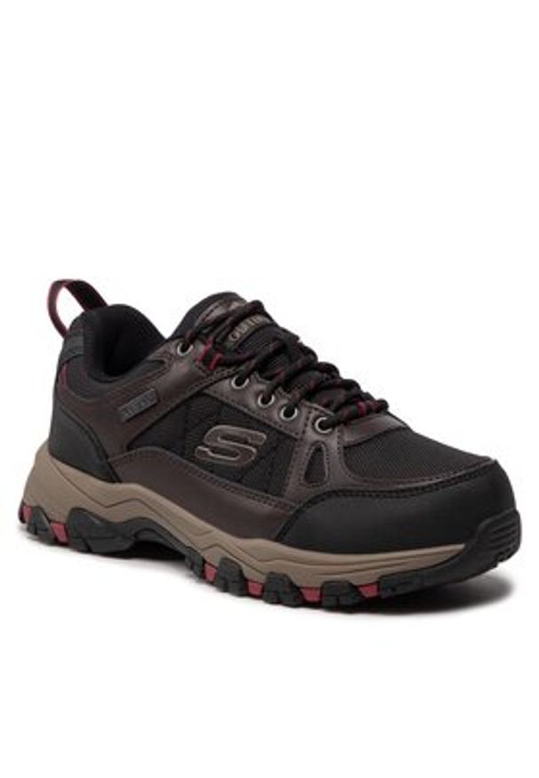 skechers - Skechers Sneakersy Cormack 204427/CHBK Brązowy. Kolor: brązowy. Materiał: skóra