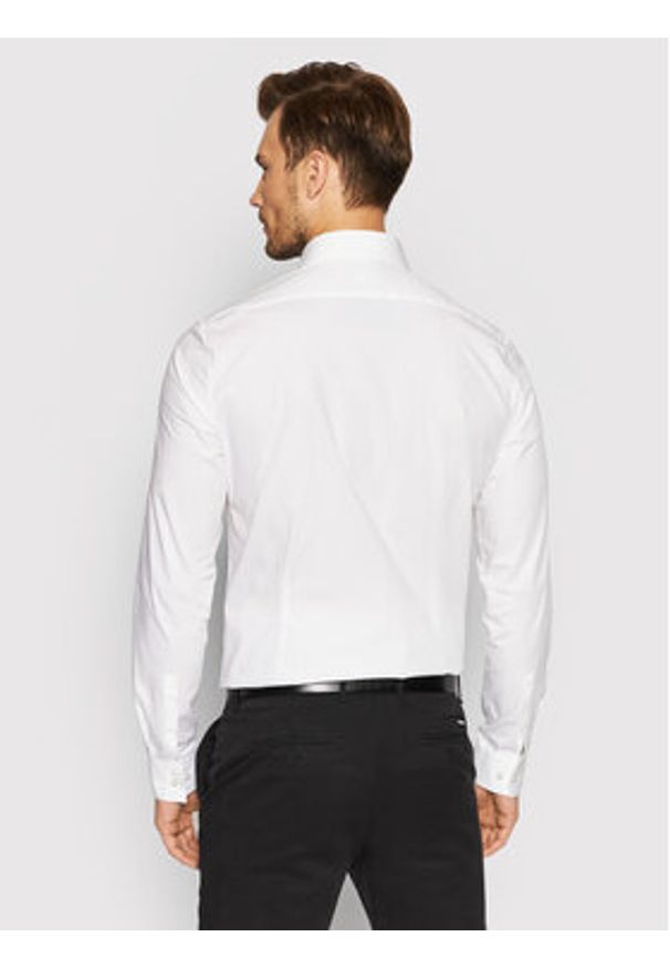 Calvin Klein Koszula K10K108229 Biały Slim Fit. Kolor: biały. Materiał: bawełna