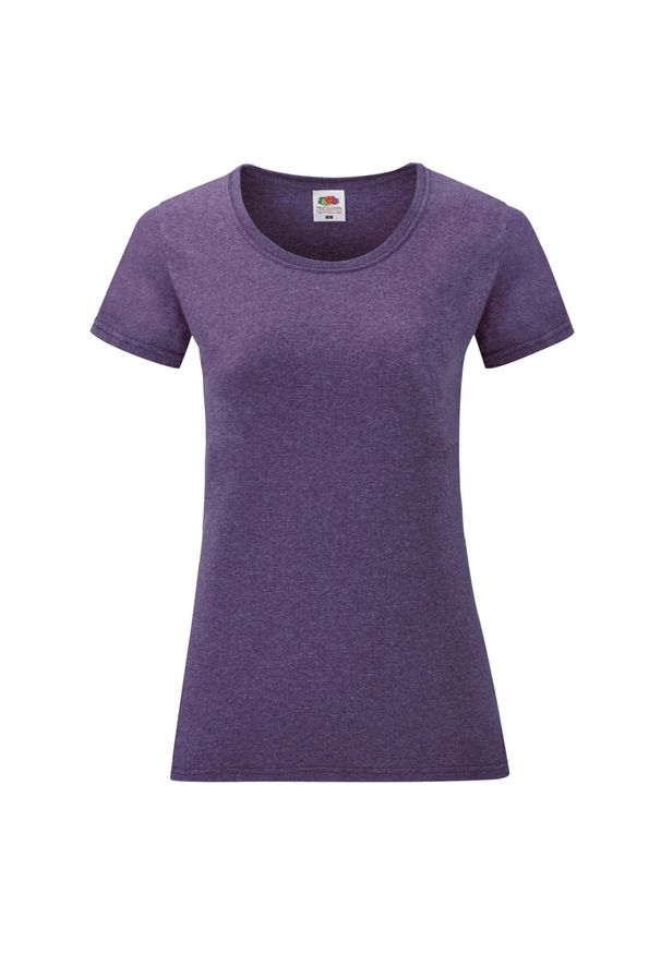 FRUIT OF THE LOOM - Koszulka Damska Valueweight. Kolor: fioletowy. Sport: turystyka piesza