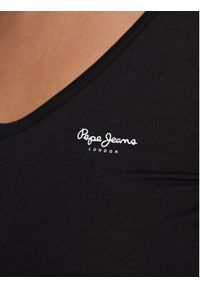 Pepe Jeans Bluzka Corine PL505306 Czarny Regular Fit. Kolor: czarny. Materiał: bawełna #3