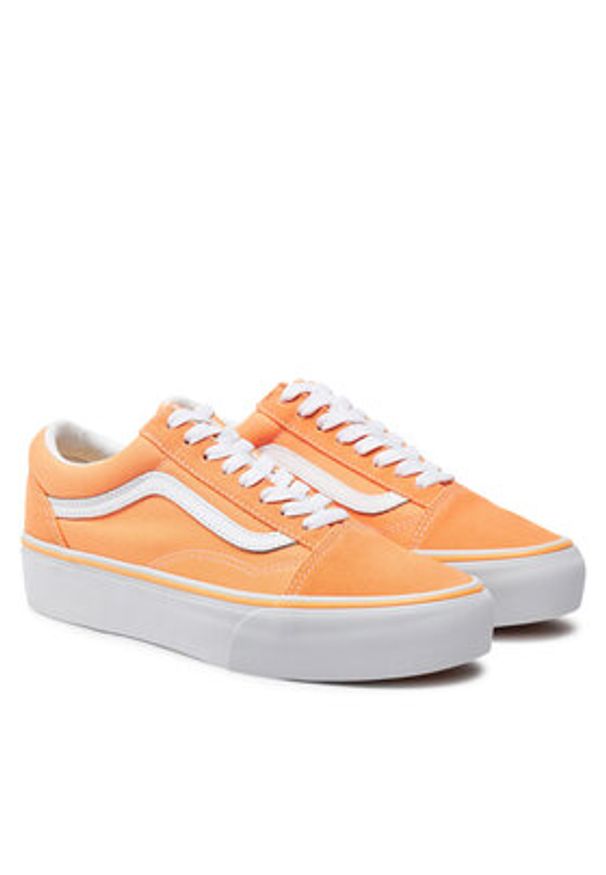 Vans Tenisówki Old Skool Platfor VN0A5KX9AAS1 Pomarańczowy. Kolor: pomarańczowy. Materiał: materiał