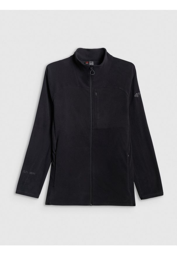 4f - 4F Polar regular bez kaptura męski - czarny M. Typ kołnierza: bez kaptura. Kolor: czarny. Materiał: polar. Długość: długie. Sport: turystyka piesza
