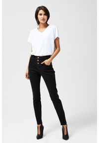 MOODO - Jeansy typu extra high waist. Stan: podwyższony. Materiał: jeans. Długość: długie. Wzór: gładki