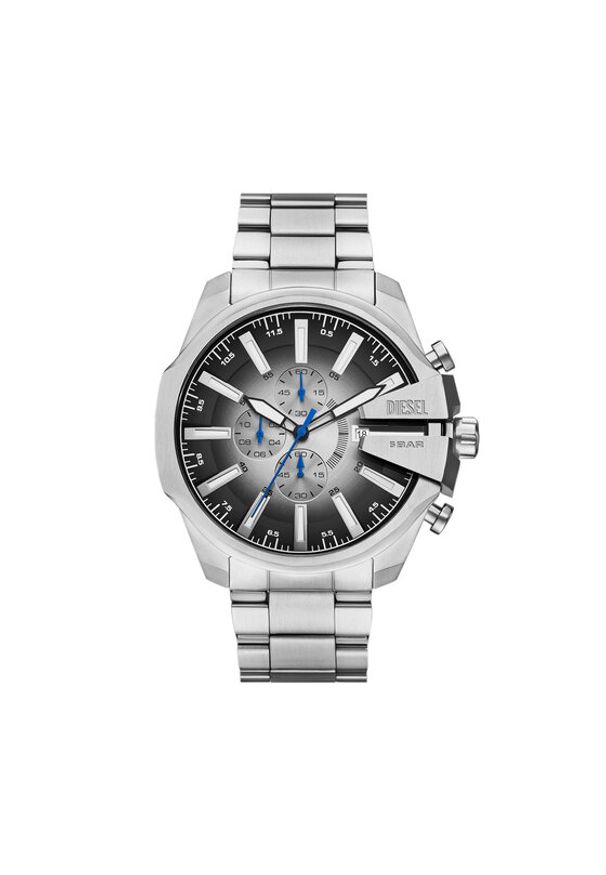 Diesel Zegarek Mega Chief Slim DZ4686 Srebrny. Kolor: srebrny
