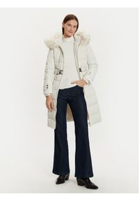 Morgan Płaszcz zimowy 242-GARENA Écru Slim Fit. Materiał: syntetyk. Sezon: zima