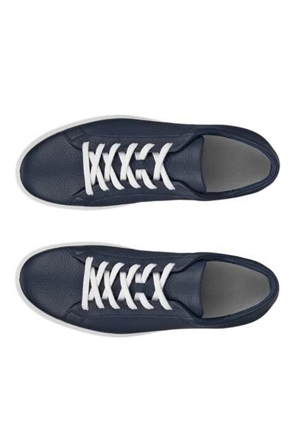 ecco - Buty do chodzenia męskie Ecco Soft 60. Kolor: niebieski. Materiał: skóra. Szerokość cholewki: normalna. Sport: turystyka piesza