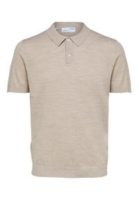 Selected Homme Polo 16088649 Beżowy. Typ kołnierza: polo. Kolor: beżowy #5