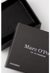Marc O'Polo portfel skórzany męski kolor czarny. Kolor: czarny. Materiał: skóra. Wzór: gładki