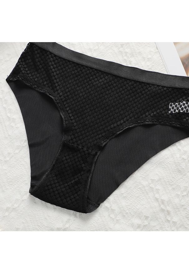 Intica - Figi z siateczki z wysokiej jakości materiału przewiewne i eleganckie Norine. Kolor: czarny. Materiał: materiał