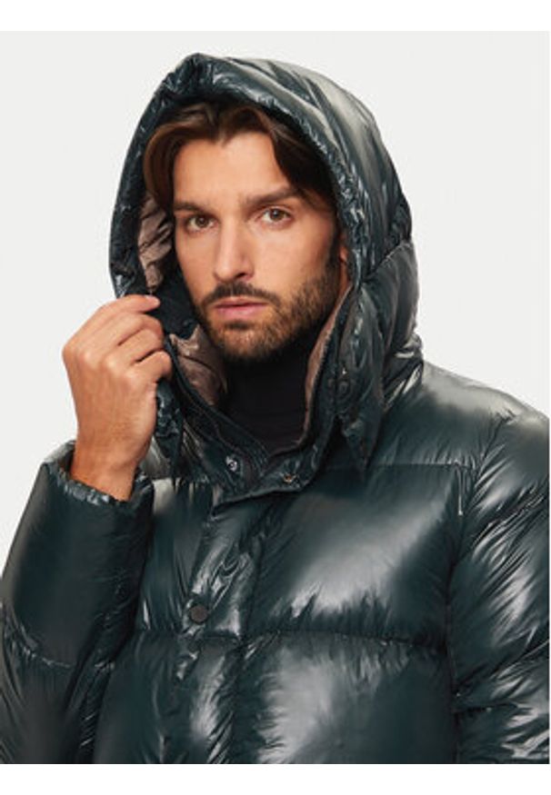 Hetrego - Hetregó Kurtka puchowa Justin 8N562 Zielony Regular Fit. Kolor: zielony. Materiał: syntetyk