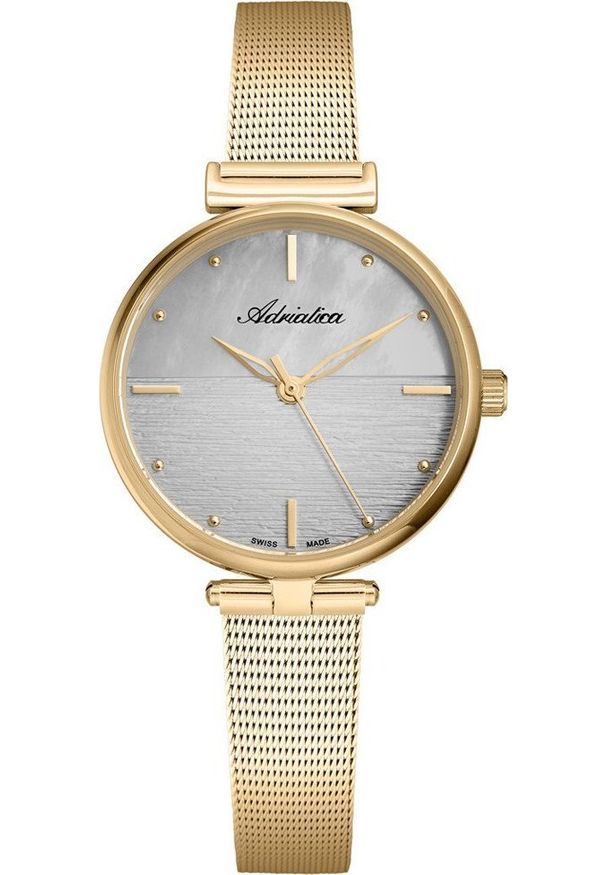 Zegarek Adriatica Zegarek damski Adriatica A3737.119ZQ złoty. Kolor: złoty