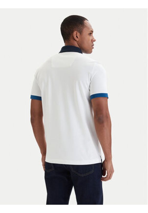 Aeronautica Militare Polo 261PO1908UP00191 Biały Slim Fit. Typ kołnierza: polo. Kolor: biały. Materiał: bawełna