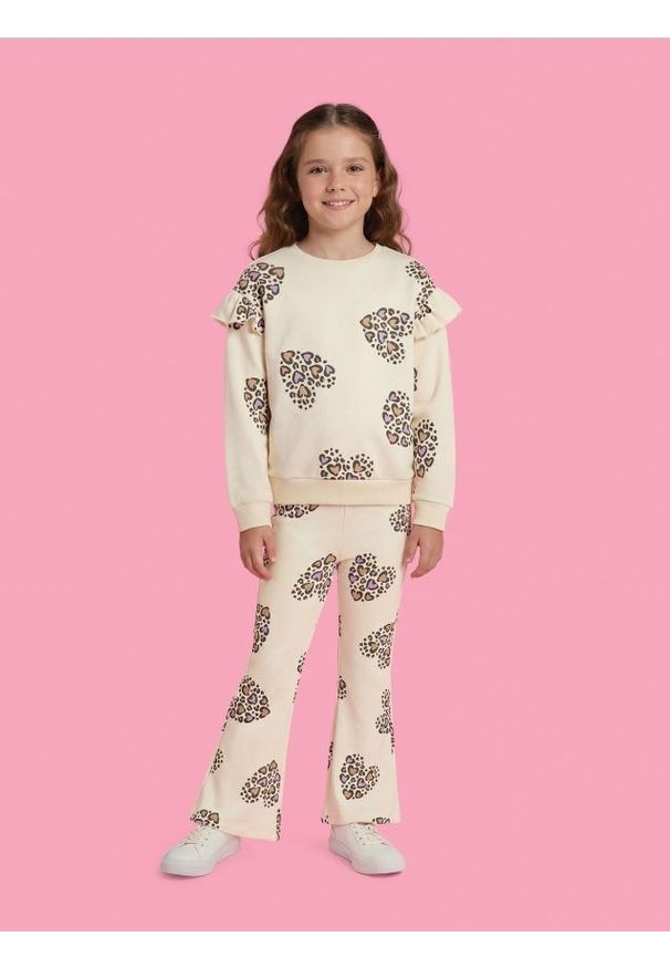 Sinsay - Bluza crewneck ze wzorem w serca - wielobarwny