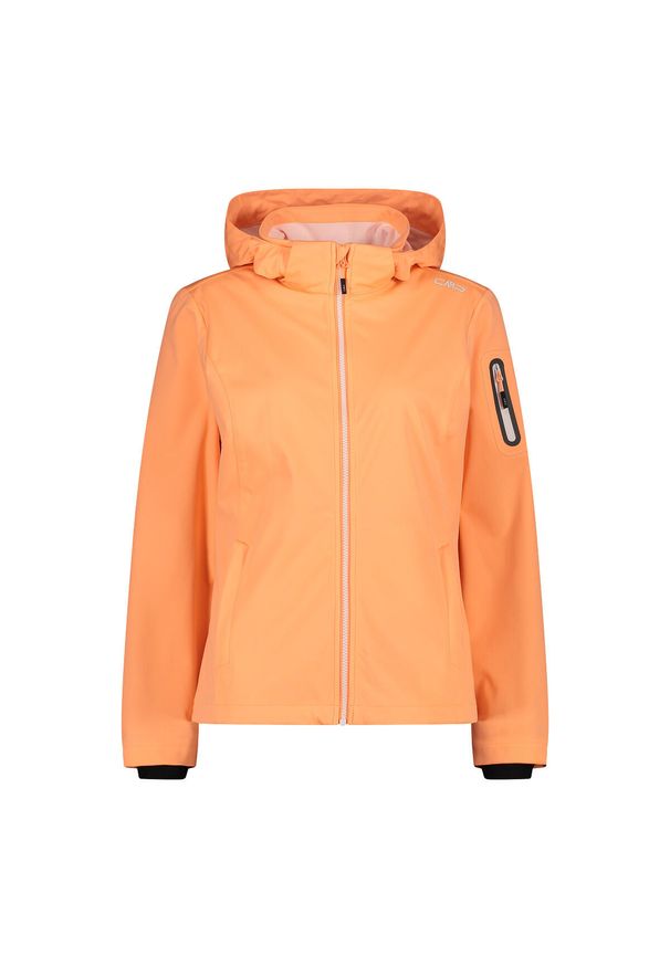 Kurtka przeciwdeszczowa damska z kapturem CMP. Typ kołnierza: kaptur. Kolor: wielokolorowy, pomarańczowy. Sezon: wiosna. Sport: turystyka piesza