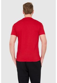 DSQUARED2 Czerwony męski bawełniany t-shirt z dużym logo, Rozmiar S. Kolor: czerwony. Materiał: bawełna #4
