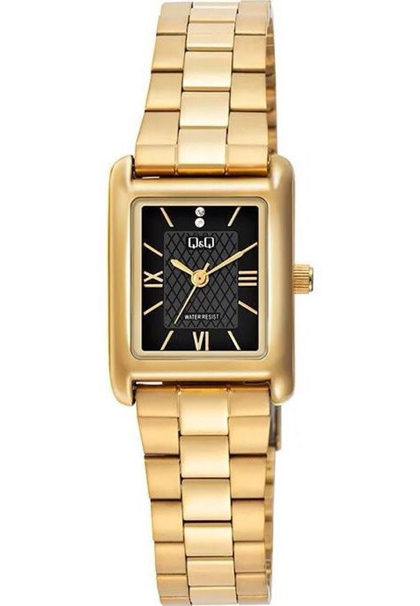 Zegarek damski QQ C69A-009P CYRKONIE złoty. Kolor: złoty