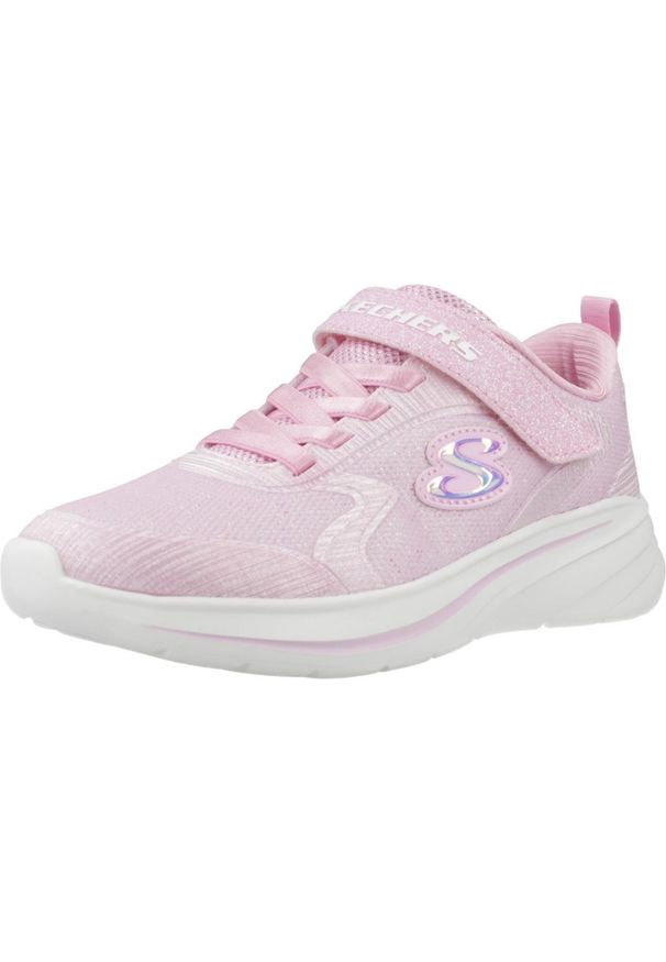 skechers - Kapcie SKECHERS WAVE 92 Rose. Kolor: różowy. Materiał: tkanina. Model: Skechers Sport. Sport: turystyka piesza