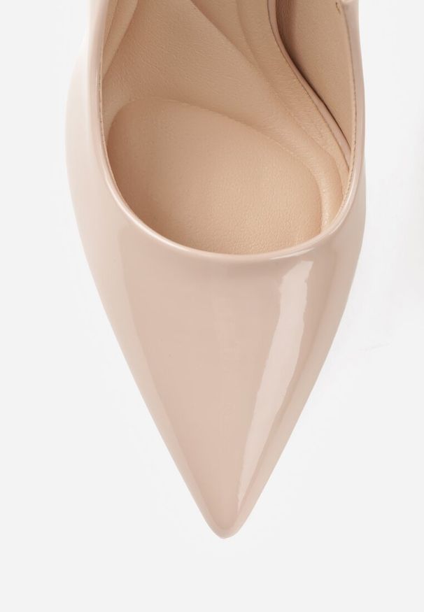 Renee - Beżowe Lakierowane Szpilki VICES o Klasycznym Fasonie Corsinia. Kolor: beżowy. Materiał: lakier. Obcas: na szpilce. Styl: klasyczny. Wysokość obcasa: wysoki