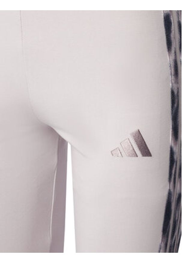 Adidas - adidas Legginsy Seasonal Essentials Leopard Print KC3883 Fioletowy Slim Fit. Kolor: fioletowy. Materiał: bawełna. Wzór: nadruk