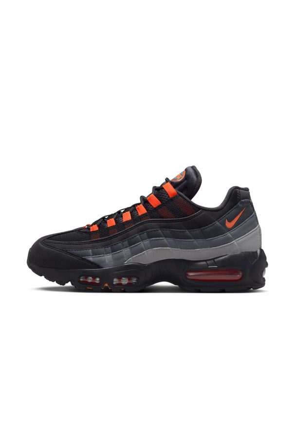 Nike - NIKE AIR MAX 95 Sneakersy męskie. Okazja: na co dzień. Kolor: czarny. Materiał: nubuk, zamsz. Szerokość cholewki: normalna. Wzór: gradientowy. Sezon: lato. Model: Nike Air Max