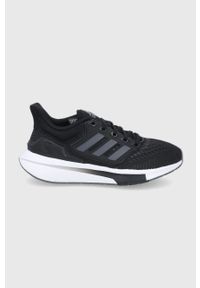 Adidas - adidas Buty EQ21 Run kolor czarny. Nosek buta: okrągły. Zapięcie: sznurówki. Kolor: czarny. Sport: bieganie