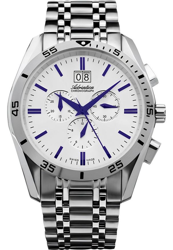 Zegarek Adriatica Zegarek męski Adriatica A8202.51B3CH srebrny. Kolor: srebrny