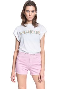 Wrangler - T-SHIRT DAMSKI WRANGLER SUMMER TEE REAL WHITE W7N5GHXW1