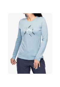 ORTOVOX - Longsleeve damski Ortovox 185 Merino Mtn Cutout LS. Kolor: niebieski. Długość rękawa: długi rękaw