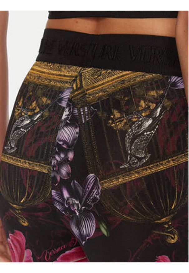 Versace Jeans Couture Legginsy 79HAC107 JS487 Kolorowy Flare Fit. Materiał: syntetyk. Wzór: kolorowy