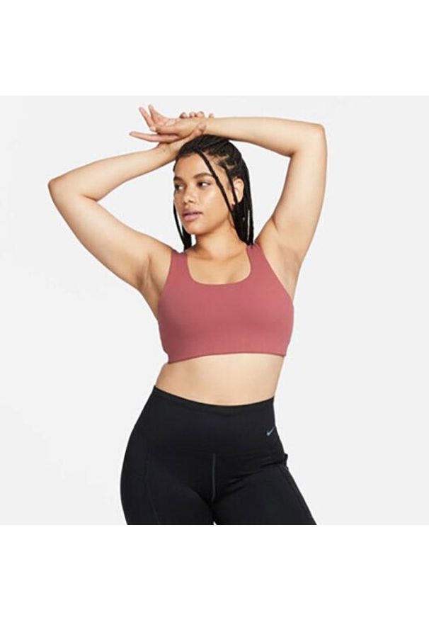 Stanik Sportowy Nike W Nk Df Allate U. Kolor: różowy. Sport: fitness