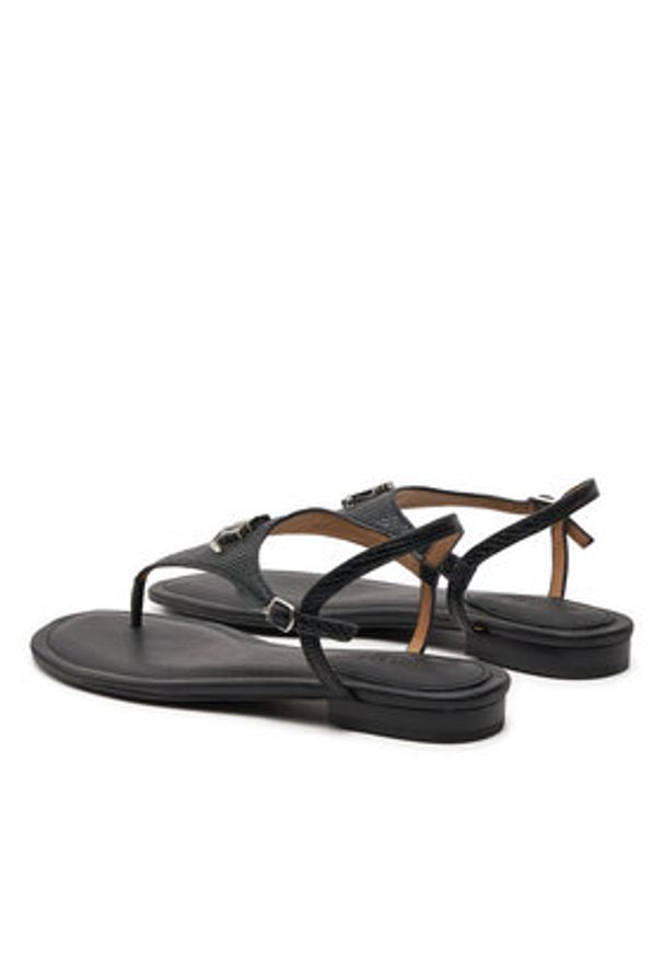 Lauren Ralph Lauren Sandały 802935549001 Czarny. Kolor: czarny. Materiał: skóra