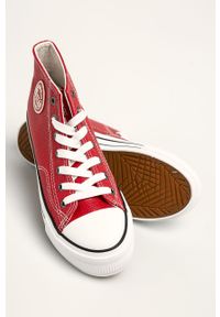 Big-Star - Big Star - Trampki. Nosek buta: okrągły. Zapięcie: sznurówki. Kolor: czerwony. Materiał: syntetyk, materiał, skóra ekologiczna, guma. Szerokość cholewki: normalna. Obcas: na obcasie. Wysokość obcasa: średni #2