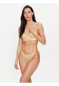 Hunkemöller Biustonosz z fiszbiną Isabelle 205389 Żółty. Kolor: żółty. Materiał: syntetyk