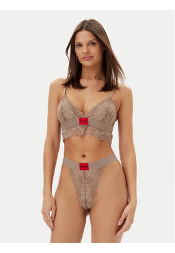 Hugo - HUGO Biustonosz braletka 50535060 Beżowy. Kolor: beżowy. Materiał: syntetyk