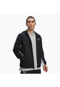 Kurtka męska Under Armour Rival Woven Windbreaker. Kolor: czarny. Sport: turystyka piesza