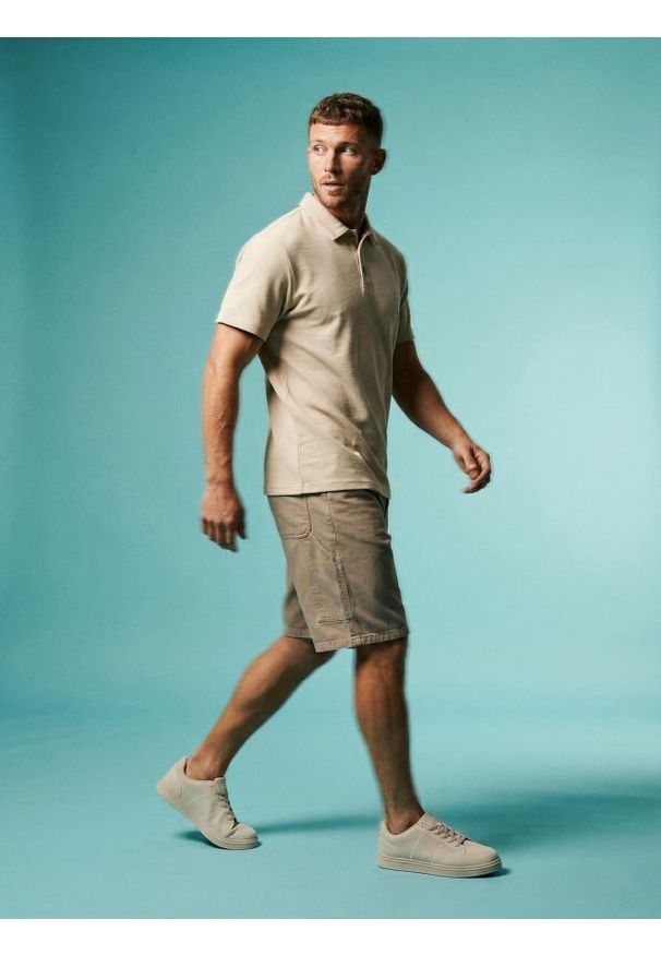 Sinsay - Bawełniane szorty baggy - szary. Kolor: szary. Materiał: bawełna