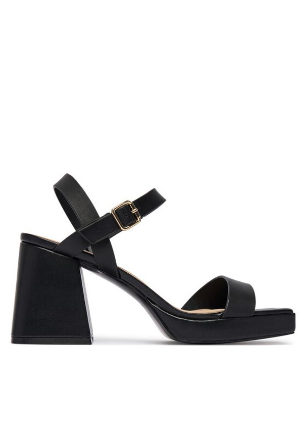 Aldo Sandały Montse 13621139 Czarny. Kolor: czarny. Materiał: skóra