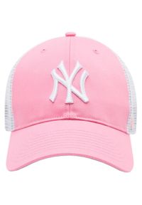 47 Brand - Czapka z daszkiem damska MLB New York Yankees Branson Cap. Kolor: różowy. Materiał: bawełna, poliester